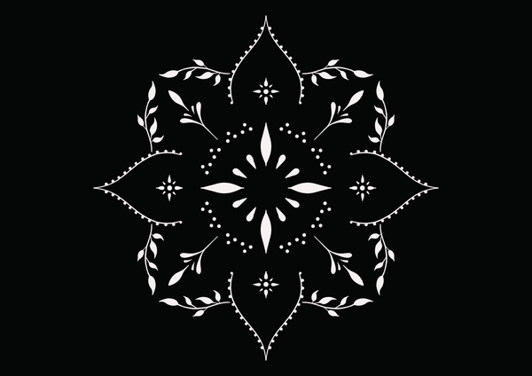logo hazel blade tattoo piercing studio mandala bianco